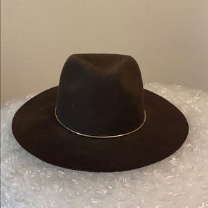 Janessa Leone gold bar fedora